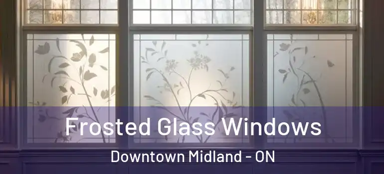  Frosted Glass Windows Downtown Midland - ON