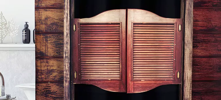 Installing Saloon Door Hinges in Downtown Midland, ON