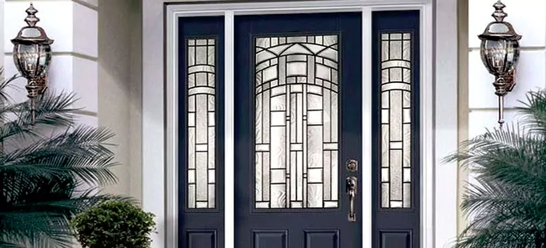 Stained Glass Door Panels in Midland, Ontario