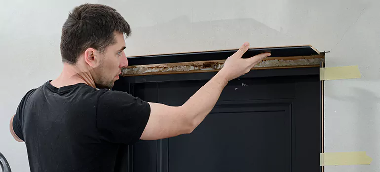 Wood Door Hole Repair in Midland, ON